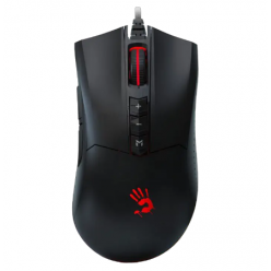 Gaming Mouse Bloody ES9, 100-6200 dpi, 8 buttons, 220IPS, 30G, 100g, Ergonomic, Onboard Memory, Programmable, RGB, 1.8m, USB, Black
