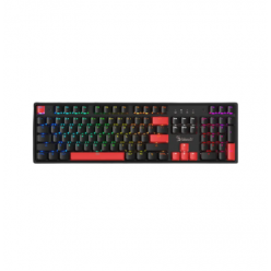 Gaming Keyboard Bloody S510R, Mechanical, BLMS Linear SW, Double-Shot Keycaps, Macro, Onboard Memory, Fn keys, RGB, 1.8m, USB, EN/RU, Fire Black
