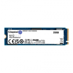.M.2 NVMe SSD    250GB  Kingston  NV2 [PCIe 4.0 x4, R/W:3000/1300MB/s, 80TBW, 3D-NAND QLC]
