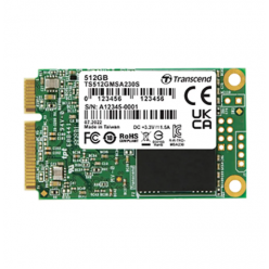 .mSATA SSD  512GB Transcend  "TS512GMSA230S" [R/W:550/400MB/s, 55/70K IOPS, SM2258H, 3D TLC]
