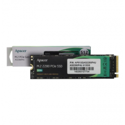 .M.2 NVMe SSD    512GB Apacer AS2280P4U [PCIe 3.0 x4, R/W:3500/2300MB/s, 400/600K IOPS, 350TB,3DTLC]
