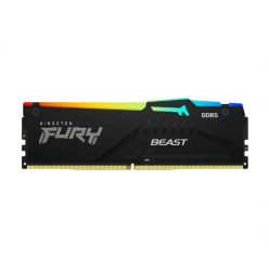 32GB DDR5-5200MHz  Kingston FURY Beast RGB (KF552C40BBA-32), CL40-40-40, 1.25V, Intel XMP 3.0, Black
