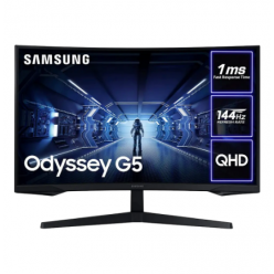 27" SAMSUNG Odyssey G5 C27G55TQ, Black Curved-VA 2560x1440, FreeSync144Hz, 1ms MPRT, 250cd, DP+HDMI
