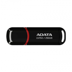 256GB  USB3.1 Flash Drive ADATA "UV150", Black, Plastic, Classic Cap (R/W:100/50MB/s)
