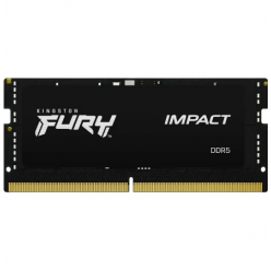 16GB DDR5-6000MHz SODIMM Kingston FURY Impact (KF560S38IB-16), CL38, 1.35V, Intel XMP 3.0, Black
