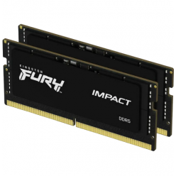 32GB DDR5-5600MHz SODIMM Kingston FURY Impact (Kit of 2x16GB) (KF556S40IBK2-32), CL40, 1.25V, Black
