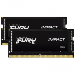 32GB DDR5-6000MHz SODIMM Kingston FURY Impact (Kit of 2x16GB) (KF560S38IBK2-32), CL38, 1.35V, Black
