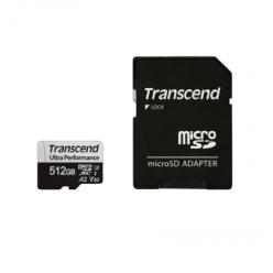 512GB MicroSD (Class 10) UHS-I (U3) +SD adapter,  Transcend TS256GUSD340S (V30, A2, R/W:160/125MB/s)
