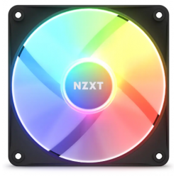 PC Case Fan NZXT F120 RGB Core, 120x120x26mm, 8 LEDs,33.8dB, 78.86CFM, 500-1800RPM, FDB, 4 Pin,Black
