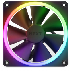 PC Case Fan NZXT F120 RGB, 120x120x26mm, 18 LEDs, 17-27.5dB, 14-50CFM, 500-1800RPM, FDB, 4 Pin,Black
