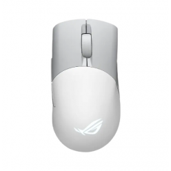 Gaming Wireless Mouse Asus ROG Keris AimPoint, 36k dpi, 5 buttons, 650IPS, 50G, 75g, Ergonomic, Mech.SW, Push-fit socket, RGB, 2m, USB+2.4Ghz+BT,White

