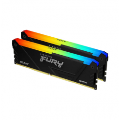 16GB DDR5-5200MHz  Kingston FURY Beast RGB (Kit of 2x8GB) (KF552C40BBAK2-16), CL40, 1.25V, Black
