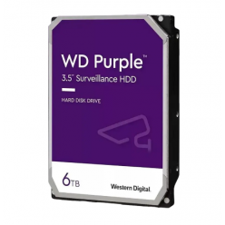 3.5" HDD  6.0TB -SATA-256MB Western Digital "Purple (WD64PURZ)", Surveillance, CMR
