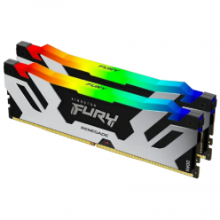 96GB DDR5-6400MHz  Kingston FURY Renegade RGB (Kit of 2x48GB) (KF564C32RSAK2-96), CL32-39, 1.4V, Silver/Black
