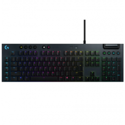Gaming Keyboard Logitech G815, Mechanical, GL Linear, Ultra thin, Aluminum, Macros, G-Keys, Media control, Volume roller, RGB, 1.8m, USB, EN, Black
