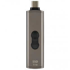1.0TB  Transcend Portable SSD ESD330C Brown, USB-C 3.1 10Gbps, Metallic Capless/Slider (64.1x19.7x9.5 mm, 23g, R/W:1050/950 MB/s, 3D-NAND flash)

