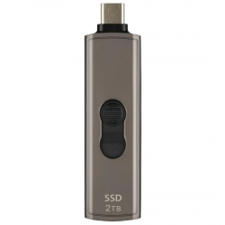 2.0TB  Transcend Portable SSD ESD330C Brown, USB-C 3.1 10Gbps, Metallic Capless/Slider (64.1x19.7x9.5 mm, 23g, R/W:1050/950 MB/s, 3D-NAND flash)
