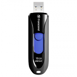16GB USB3.1 Flash Drive Transcend "JetFlash  790", Black, Slider (R/W:90/20MB/s)
