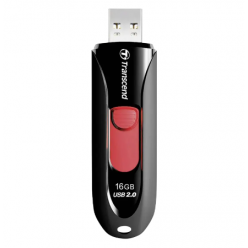 16GB USB2.0 Flash Drive Transcend "JetFlash  590", Black, Slider (R/W:18/6MB/s)
