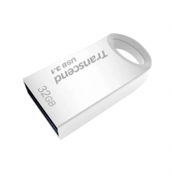 32GB USB3.1 Flash Drive Transcend "JetFlash 710S", Silver, Metal Case, Ultra-Slim (R/W:90/20MB/s)
