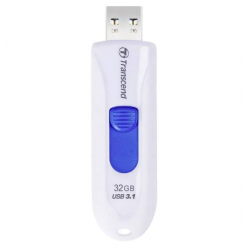 32GB USB3.1 Flash Drive Transcend "JetFlash  790", White, Slider (R/W:90/25MB/s)
