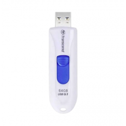 64GB USB3.1 Flash Drive Transcend "JetFlash  790", White, Slider (R/W:90/30MB/s)
