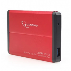 2.5" SATA HDD External Case (USB 3.0),  Red, Gembird "EE2-U3S-2-R"
