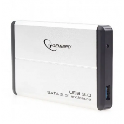 2.5" SATA HDD External Case (USB 3.0),  Silver, Gembird "EE2-U3S-2-S"
