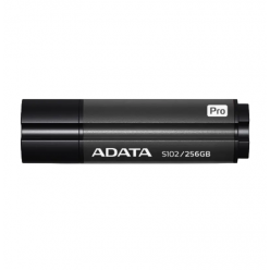 256GB  USB3.1 Flash Drive ADATA "S102 Pro", Titanium-Gray, Aluminum, Classic Cap (R/W:200/120MB/s)

