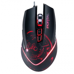 Gaming Mouse Qumo Portal, Optical,1200-3200 dpi, 6 buttons, Soft Touch, 4 color backlight, USB
