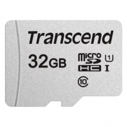 .32GB MicroSD (Class 10) UHS-I (U1), Transcend "TS32GUSD300S" (R/W:95/45MB/s)
