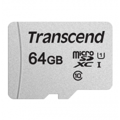 .64GB MicroSD (Class 10) UHS-I (U1), Transcend "TS64GUSD300S" (R/W:95/45MB/s)
