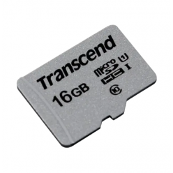 .16GB MicroSD (Class 10) UHS-I (U1), Transcend "TS16GUSD300S" (R/W:95/45MB/s)
