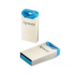 32GB USB2.0 Flash Drive Apacer "AH111", Silver-Blue, Super-Mini, Metal, Capless (AP32GAH111U-1)
