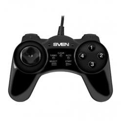 Gamepad SVEN GC-150, 2 axes, D-Pad ,13 buttons, Turbo function, USB, Black
