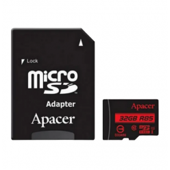 .32GB MicroSD (Class 10) UHS-I (U1) +SD adapter, Apacer "AP32GMCSH10U5-R" (R/W:85/20MB/s)
