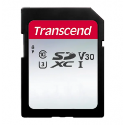 .256GB SDXC Card (Class 10)  UHS-I, U3, Transcend 300S  "TS256GSDC300S" (R/W:95/45MB/s)
