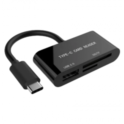Type-C Card Reader USB,SD, TF (microSD) Gembird "UHB-CR3-02"
