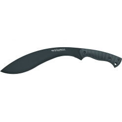 Кукри‑мачете Gurkha 660 FOX Gurkha Kukri, фиксированное кукри‑мачете из нержавеющей стали 440A (HRC 55–57) с черным покрытием PTFE‑Idroglider, длина клинка ~320 мм, общая длина ~470 мм, рукоять FRN Nylon с резиновым покрытием, вес ~875 г