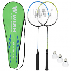 Набор для бадминтона 216k Abisal STEELTEC 216K BADMINTON ROCKET SET + 3 PIECES SHUTTLECOCKS WISH
