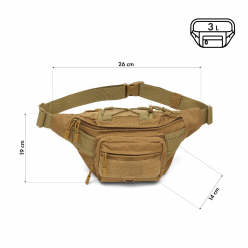 Поясная сумка NC3906 Abisal HIP BAG 2 л (песочная) – бренд ABISAL, объём 2 л, песочный оттенок, карман на молнии, регулируемый ремень, водоотталкивающая ткань.