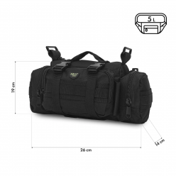 Поясная сумка NC3907 Abisal HIP BAG XL 3 л (чёрная) – бренд ABISAL, объём 3 л, чёрная, два отделения на молнии, регулируемая поясная лента, водоотталкивающая ткань.