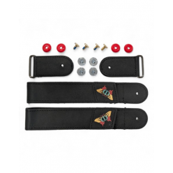 FRPWST-UFR-DD-BK-425 SEBA FR - UFR POWERSTRAP DD + LOOP + SCREWS - BLACK + DD LOGO -425mm PAIR - 38/42