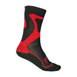 FRSO-N-BK-RD-L SEBA FR - NANO SPORT SOCKS - BLACK/RED - 42-44