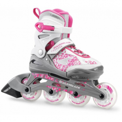 Роликовые коньки Rollerblade 078523007Y8 THUNDER XC G ARGENTO/ROSA Size 28-31 – детские, колёса 4x72мм, подшипники ABEC 3, раздвижные, удобная фиксация