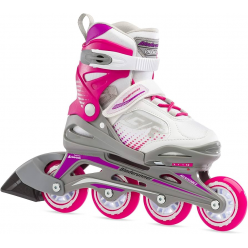 Роликовые коньки Rollerblade 0T1011006R2  PHOENIX  G BIANCO/FUCSIA Size 33-38 – детские, колёса 4x72мм, жёсткость 80A, подшипники SG3, раздвижные