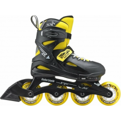 Роликовые коньки Rollerblade 07373500800 FURY NERO\GIALLO Size 36-40 – детские, колёса 4x72мм, жёсткость 80A, подшипники SG3, раздвижные