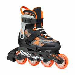 Роликовые коньки Rollerblade 86B0751540NC01 MICROBLADE SL NERO/ARANCIO Size 36-40,5 – детские, колёса 4x72мм, жёсткость 80A, подшипники SG3, усиленная манжета