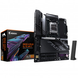 GIGABYTE B850 AORUS ELITE WF7, Socket AM5, 18Phases, AMD B850, Dual 4xDDR5-8200, APU AMD graphics, HDMI, DP, 3xPCIe5.0 X16, 4xSATA3, RAID, 3xM.2 PCIe 5.0, 1xPCIe X1, Realtek 7.1 HDA/SPDIF, 1x2.5GbE LAN, WiFi7/BT, 1xUSB-C 3.2Gen2x2, 3xUSB3.2Gen2(1C+2A), 7x