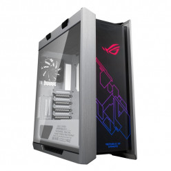 GX601 ASUS ROG STRIX HELIOS WHITE CASE, w/o PSU, mid-tower gaming case with 3x Tempered glass, aluminum frame, Vertical VGA Mount, 420mm Water Cooling and Aura Sync Front RGB LED, Front: 3x140mm, Rear: 1x140mm, 4x 2.5-/2x 3.5-, 1xUSB-C, 4xUSB3.2, 2xAudio,